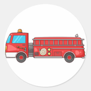 Adesivo Carro de bombeiros/motor dos desenhos animados