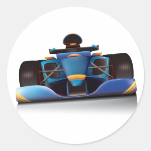Adesivo Carro de Corrida Azul