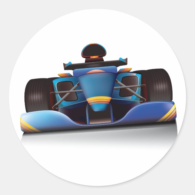 Adesivo Carro de Corrida Azul (Frente)
