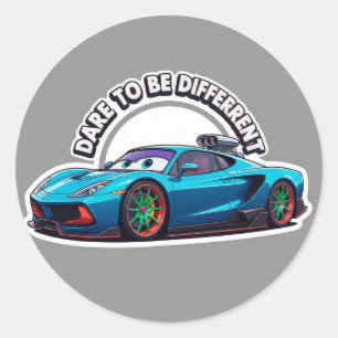 Adesivo Carro de Desenho Azul