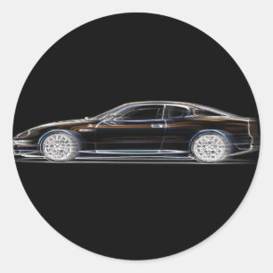 Adesivo Carro de esportes luxuoso exótico preto de um
