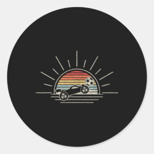 Adesivo Carro de Futebol de Foguete Vintage Retro