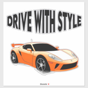 Adesivo Carro desportivo com Design elegante e estética mo