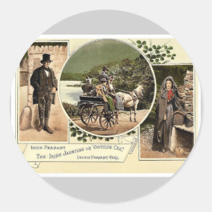 Adesivo Carro e camponeses de Jaunting do irlandês. Co.