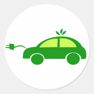 Adesivo Carro elétrico verde de Eco - ecologia, ambiente