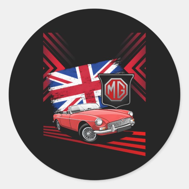 Adesivo Carro Esportivo Britânico Mg Mgb Convertível (Frente)