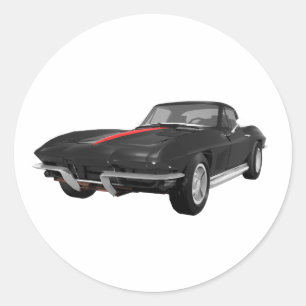 Adesivo Carro Esportivo Corvette 1967: Término Negro: