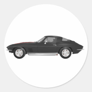 Adesivo Carro Esportivo Corvette 1967: Término Preto: