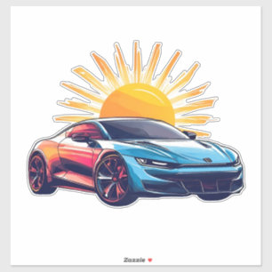Adesivo Carro Esportivo de Corrida Estilizado