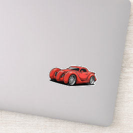 Adesivo Carro Esportivo Vermelho Lava em Espiral Desenho A