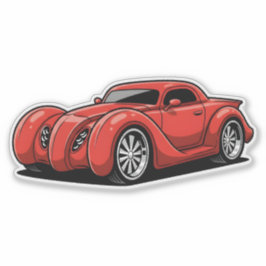 Adesivo Carro Esportivo Vermelho Lava em Espiral Desenho A