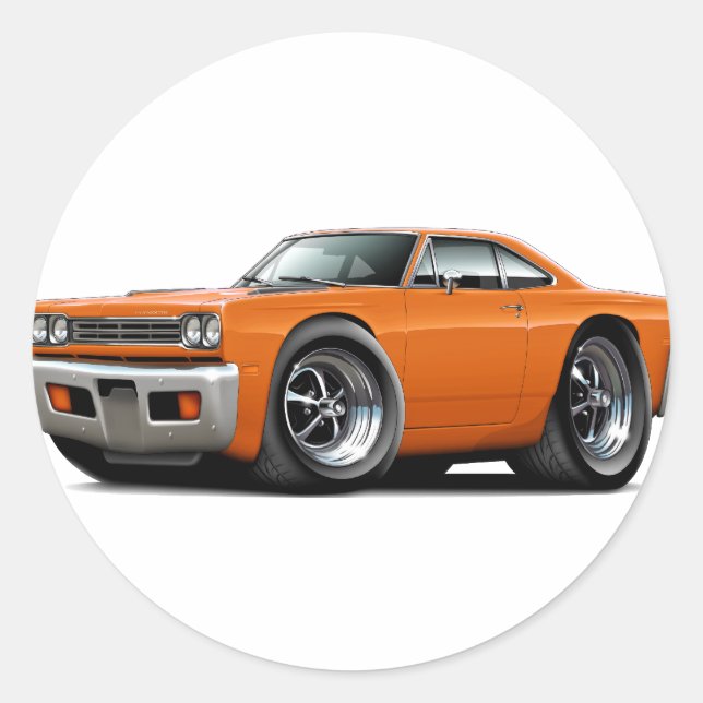 Adesivo Carro Laranja Roadrunner 1969 (Frente)