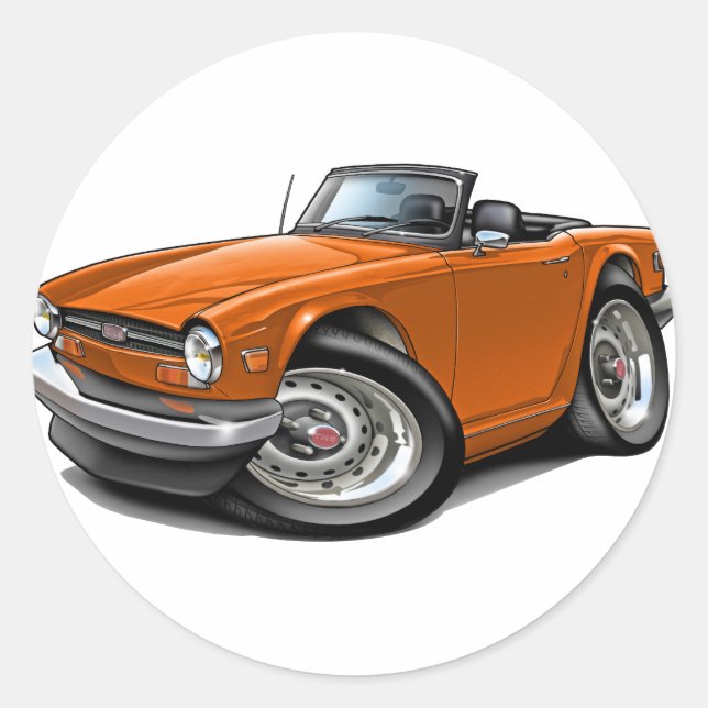 Adesivo Carro Laranja Triumph TR6 (Frente)