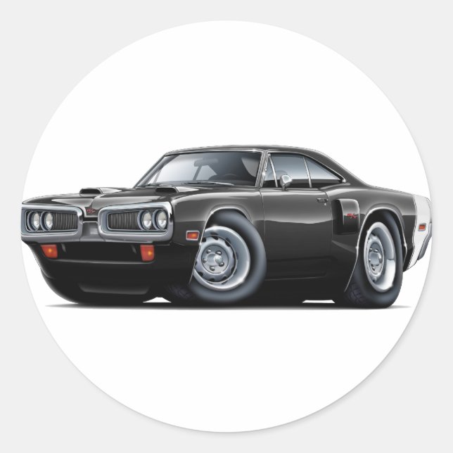 Adesivo Carro preto-branco Coronet RT 1970 (Frente)