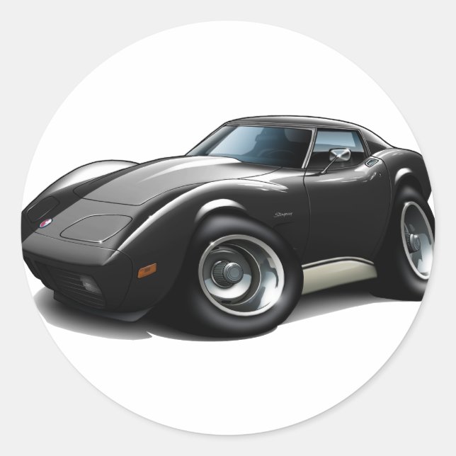 Adesivo Carro Preto Corvette 1973-76 (Frente)