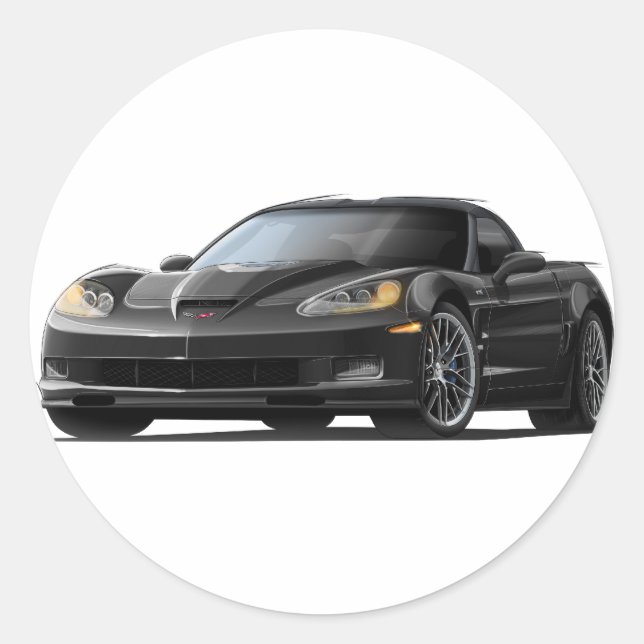 Adesivo Carro Preto Corvette ZR1 (Frente)