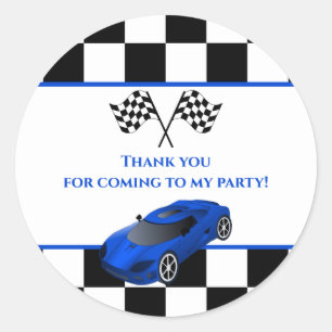 Adesivo Carro Race Azul   Favor da Parte Aniversário de c