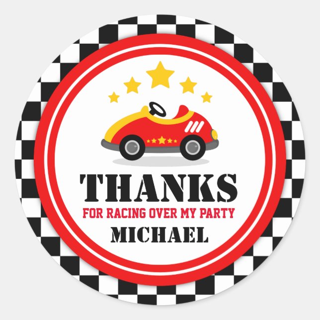 Adesivo Carro Race Obrigado Marca Favorável (Frente)