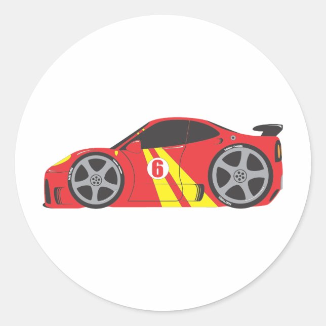 Adesivo Carro Race Vermelho (Frente)