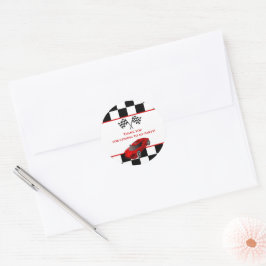 Adesivo Carro Race Vermelho | Favor da Parte Aniversário d