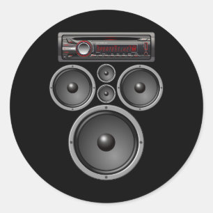 ADESIVO CARRO STEREO AUTO-FALANTES SISTEMA AUDIO HALLOWEUS