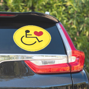 Adesivo Carro-Sticker Amarelo de Amor