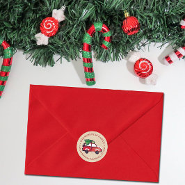 Adesivo Carro Vermelho Russo Festivo de Natal Endereço de 