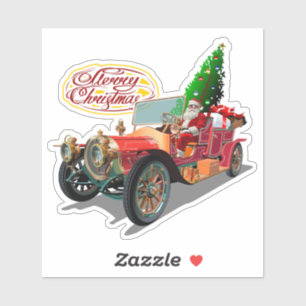 Adesivo Carro vintage de Natal