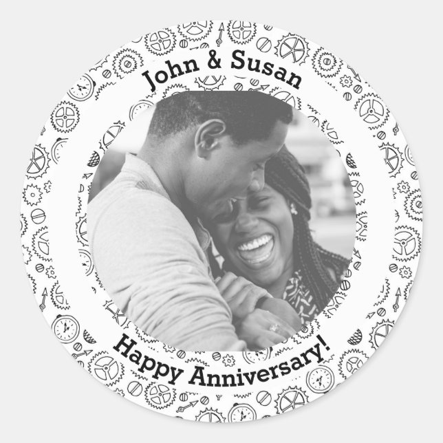 Adesivo Carroçaria Vitoriana, Branco e Preto (Frente)