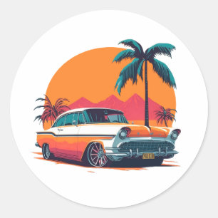 Adesivo Carros Clássicos Musculosos Vintage Retro Carro Es