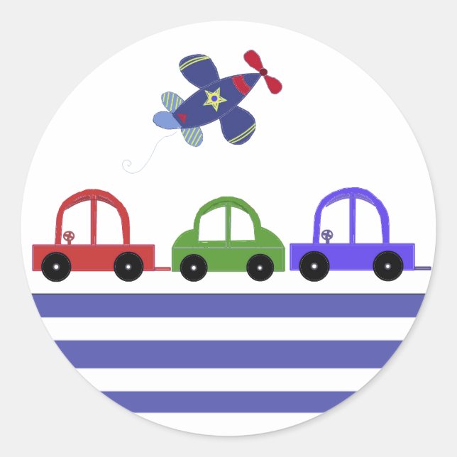 Adesivo Carros e um Avião (Frente)