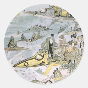 Adesivo Carros Futuristas de Ficção Científica Vintage, Tá