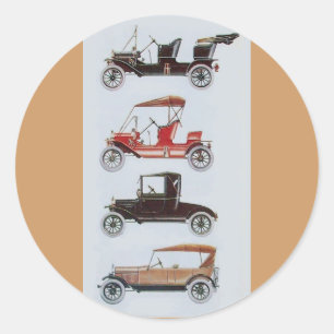 Adesivo CARROS RETROS 2 - marrom automotriz da reparação
