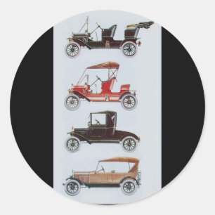 Adesivo CARROS RETROS 2 - marrom automotriz da reparação