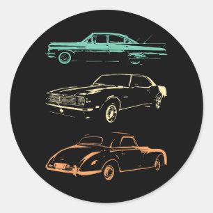 Adesivo Carros vintage - Retro Gráfico dos anos 80 e 90