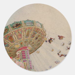 Adesivo Carrossel do vintage em Paris