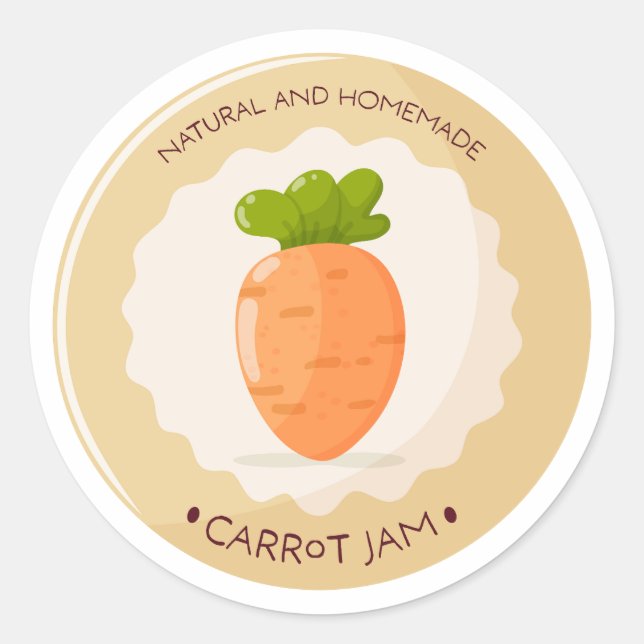 Adesivo Carrot Jam Jar Label (Frente)