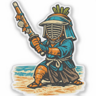 Adesivo Carrot Kendo Beach Dojo — Vintage Summer Training 