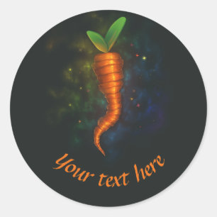 Adesivo Carrot neon rotule seu texto aqui design saboroso