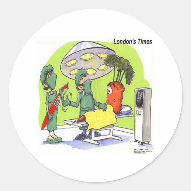 Adesivo Carrot Surgery Engraçado Cartografia Médica (Frente)