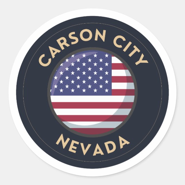 Adesivo Carson City Nevada - Estados Unidos da América (Frente)