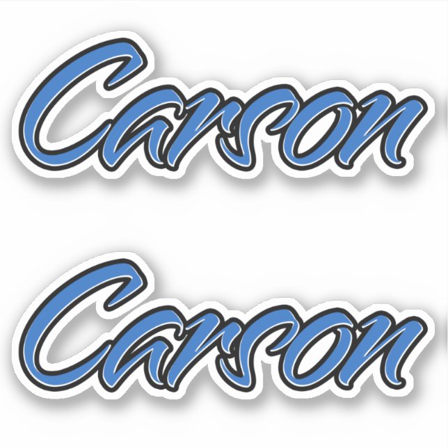 Adesivo Carson Name blue Aufkleber Sticker Stickerset (Frente)