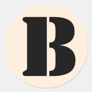 Adesivo Carta B - Alfabeto Estêncil de Janz Antíque Bran