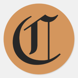 Adesivo Carta C Alfabeto Casado de Janz Peru Dourado