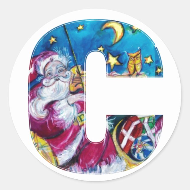 ADESIVO CARTA C DE NATAL/MONOGRAMA DE PAPAIS NOEIS INSPIRA (Frente)