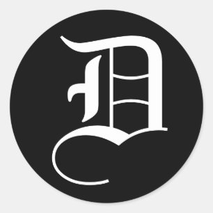 Adesivo Carta D Alfabeto Casamento de Janz Black