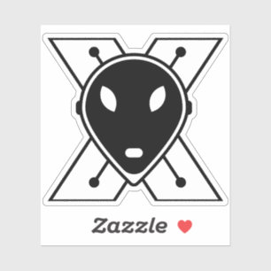 Adesivo Carta de animação engraçada X