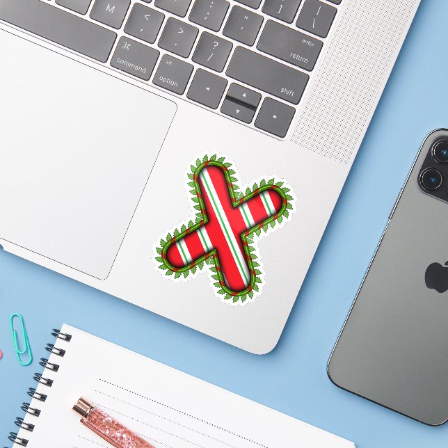 Adesivo Carta de Natal X (Notebook com iPhone)