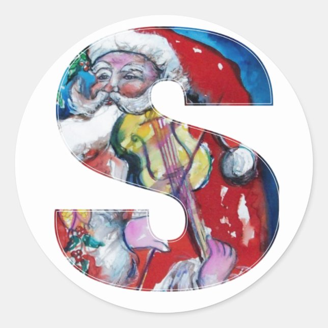 ADESIVO CARTA DO NATAL/PAPAIS NOEIS COM MONOGRAMA DE VIOLI (Frente)