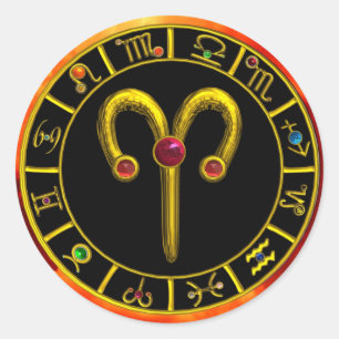 ADESIVO CARTA DOURADO DA ASTROLOGIA DA JÓIA DO ANIVERSÁR
